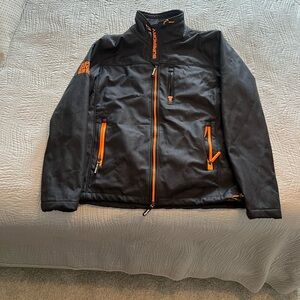 Superdry Performance Jacket with Black and Orange Accents